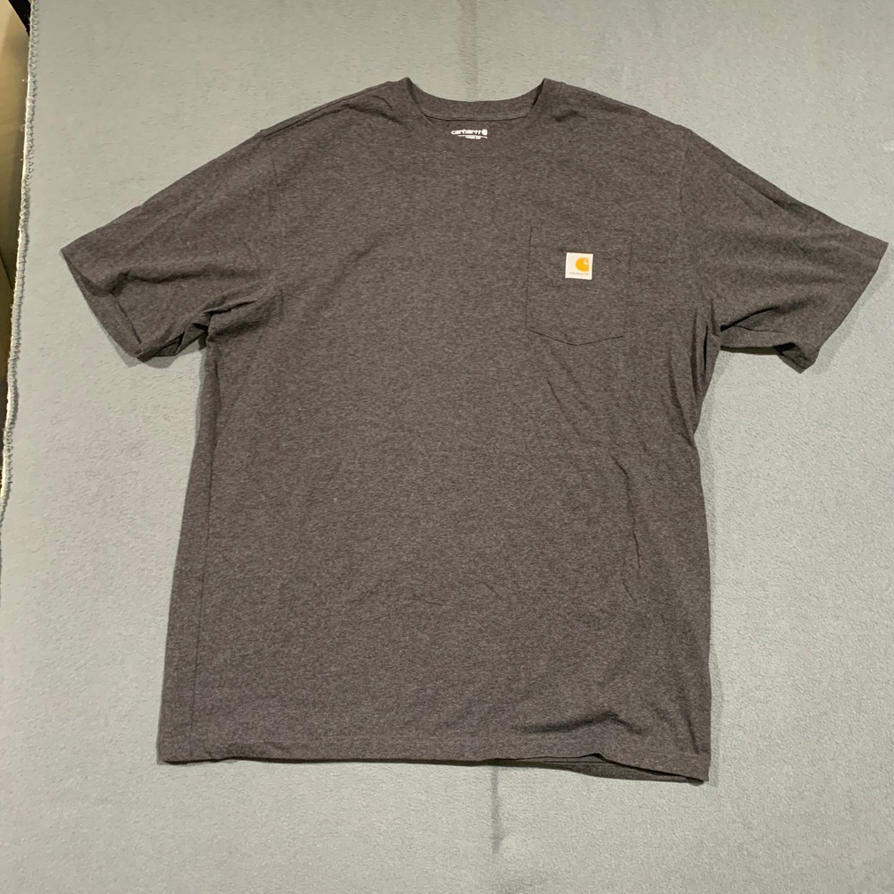 Work Gorpcore Carhartt Mens XL Tall Gray Pocket Short Sleeve Loose Fit T Shirt‎